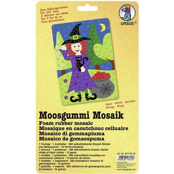 Moosgummi Mosaik 'Hexe'