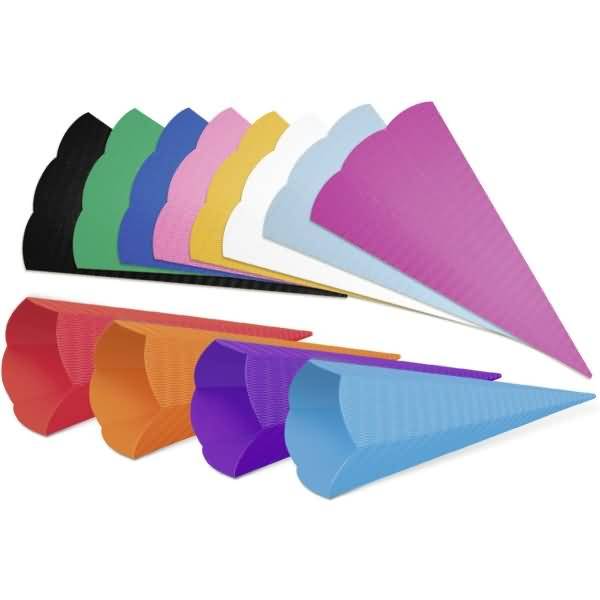 3D-Schultüten 41cm VE=5 Stück weiß