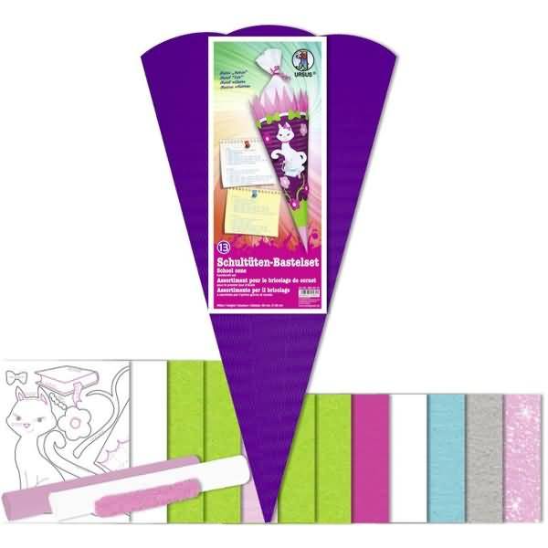 Schultüten-Bastelset 68cm Katze