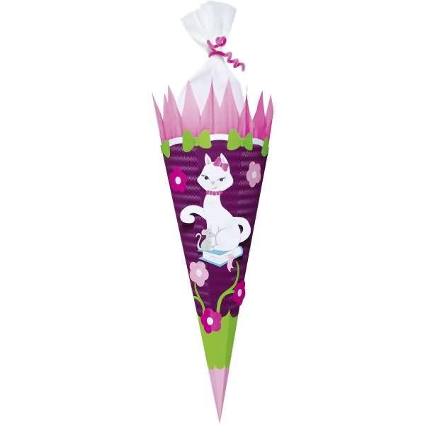 Schultüten-Bastelset 68cm Katze