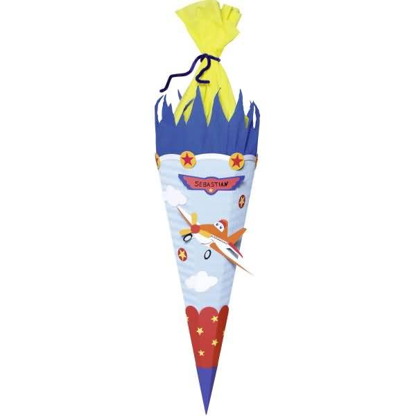 Schultüten-Bastelset 68cm Flugzeug