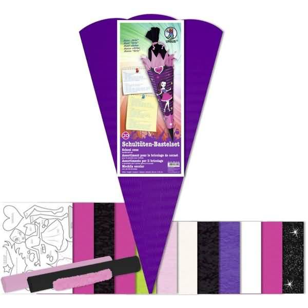 Schultüten-Bastelset 68cm Girly