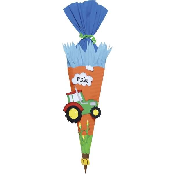 Schultüten-Bastelset 68cm Traktor