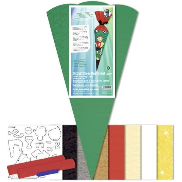 Schultüten-Bastelset-Mini 41cm Fußballer