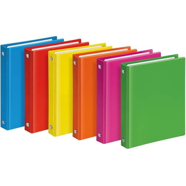 Taschenringbuch Velocolor 4-Rund-Ring-Mechanik A6 138x168mm sortiert