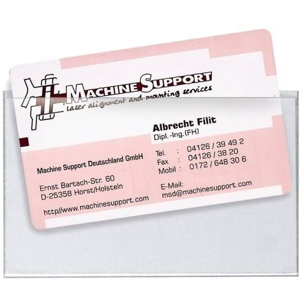 Visitenkartentasche Velocoll selbstklebend 90x57mm VE=12 Stück