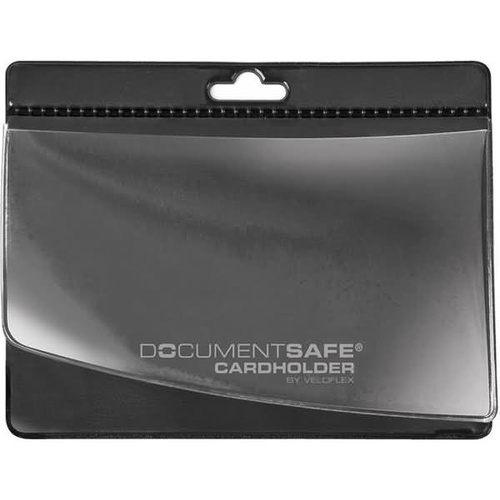 Document Safe Cardholder 95x75mm PVC matt schwarz