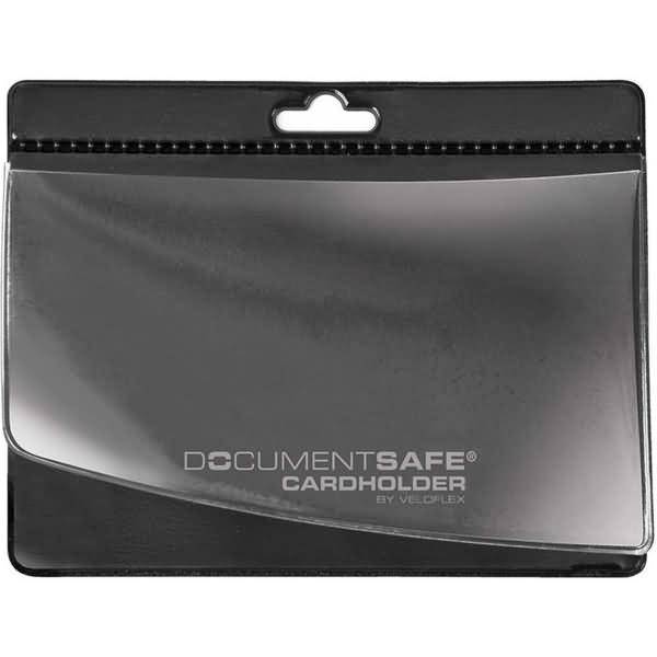 Document Safe Cardholder 95x75mm PVC matt schwarz