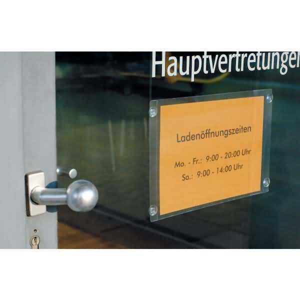 Info-Hülle A4 mit Saugnäpfen