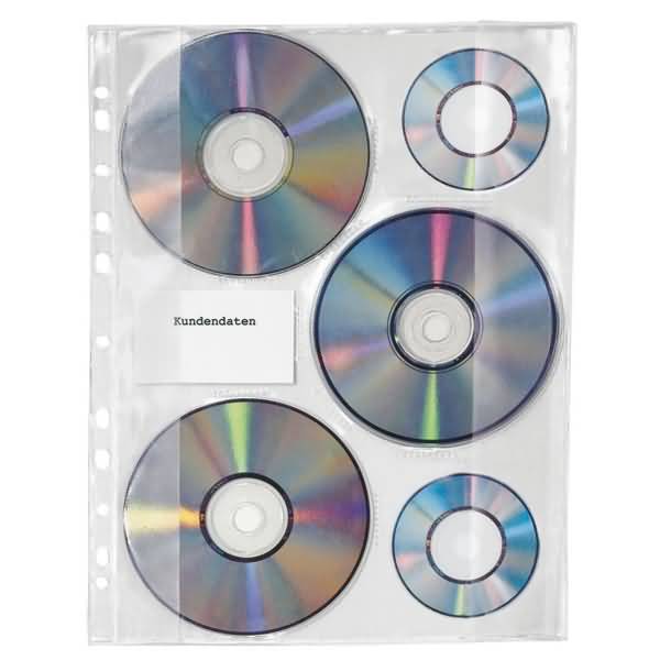 CD Hüllen A4 für 3 CD-ROM VE=10 Stück