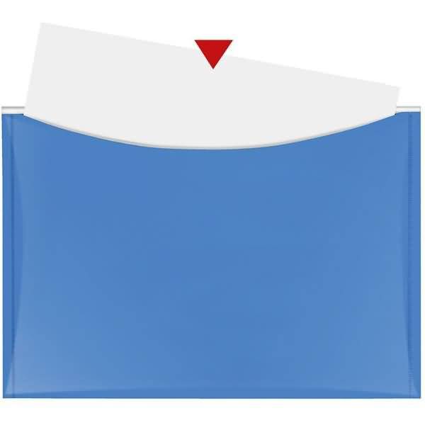 Sammeltaschen A4 blau mit zusätzlicher Tasche