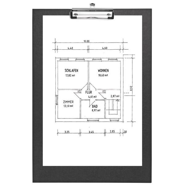 Schreibplatte A3 hoch schwarz