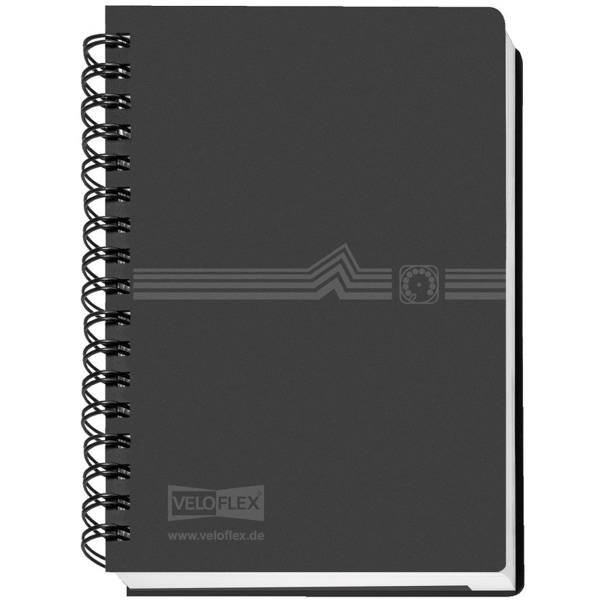 Adressbuch A7 schwarz 12-teiliges Register mit 72 Einlegeblättern