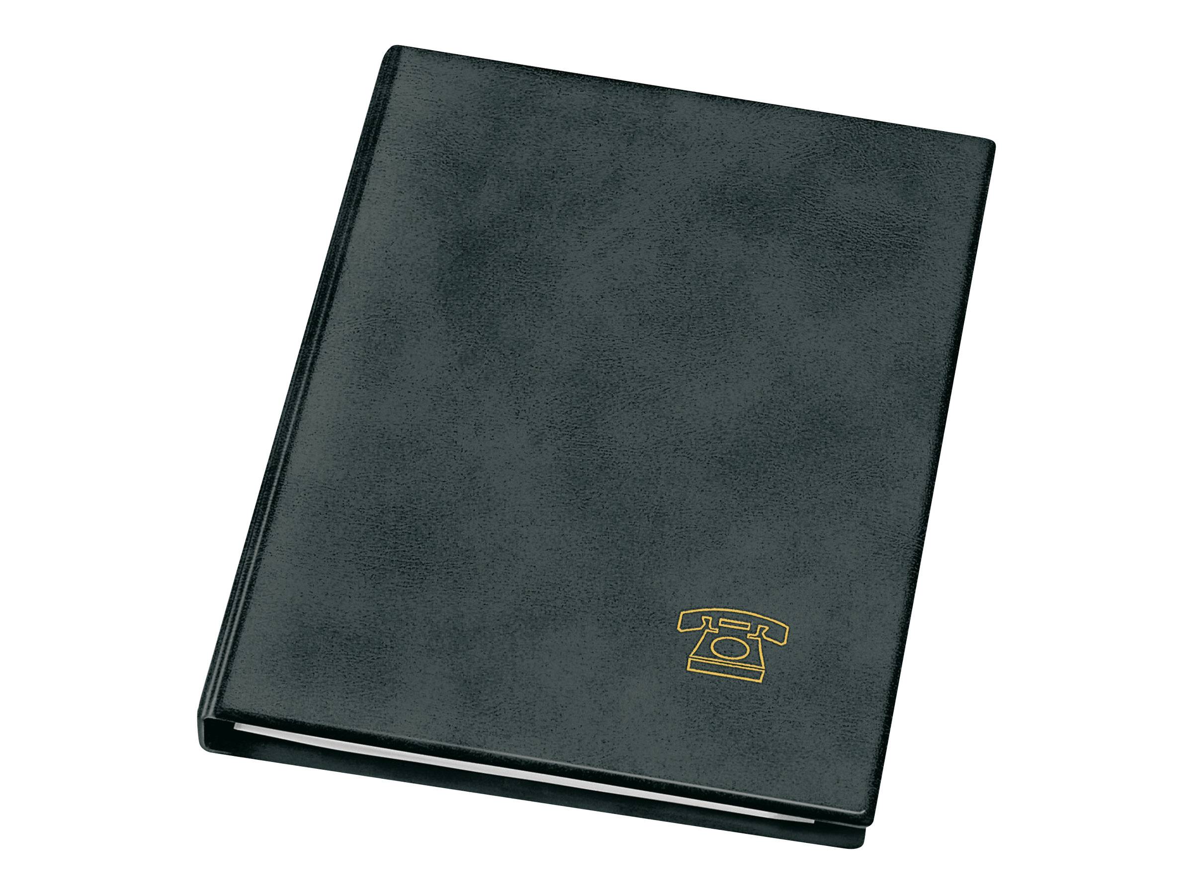 VELOFLEX - Telefonringbuch - A5 - 25 Blatt - Schwarz - Polyvinylchlorid (PVC)