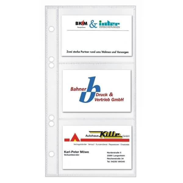 Visitenkartenhüllen für Visitenkartenbuch 41555 VE=10 Stück
