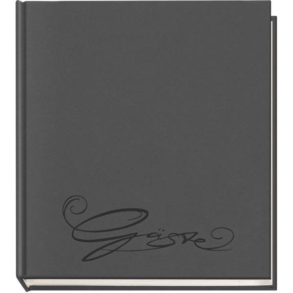 Gästebuch Classic 205x240mm 144 Seiten grau