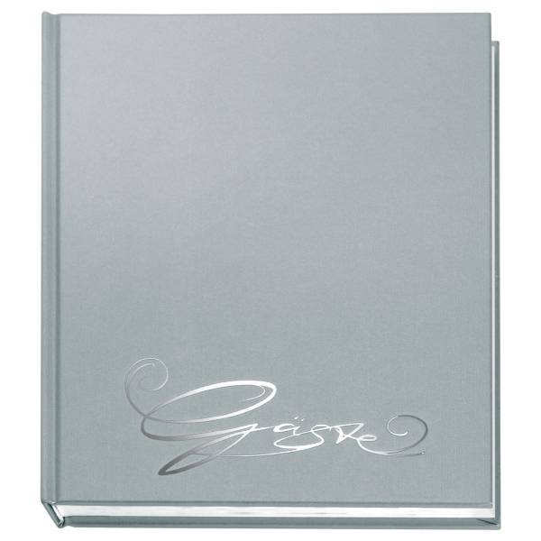 Gästebuch Classic 205x240mm 144 Seiten silber