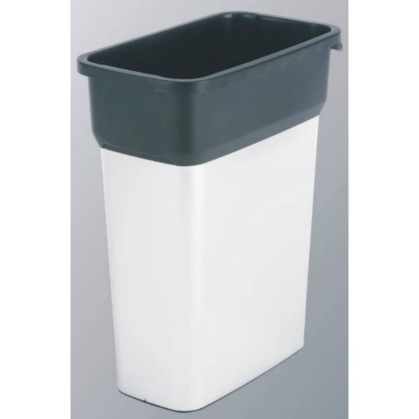 Abfallbehälter Geo 55l metallic/schwarz