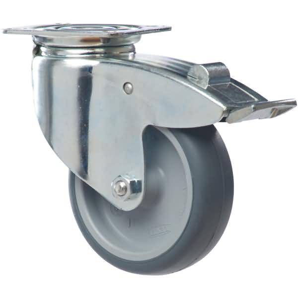 Lenkrolle für Reinigungswagen Voleo Pro 100mm graublau
