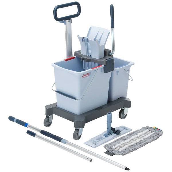 Vileda US Pro Doppelfahreimer Ready-to-Go Set (Trio) Doppelfahreimer Set mit Trio Mop Doppelfahreimer