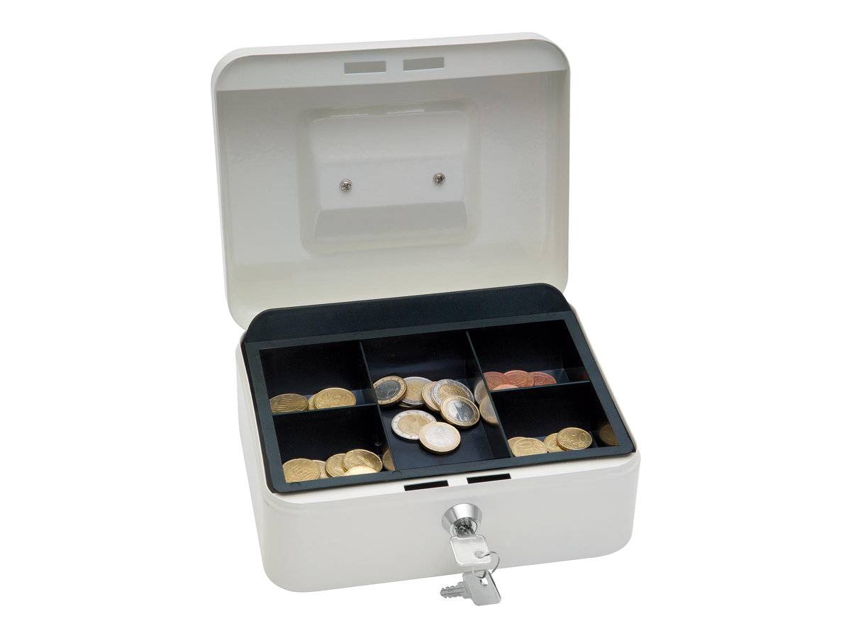 WEDO Gr.2 - Geldkassette - Stahl - weiße Pulverbeschichtung