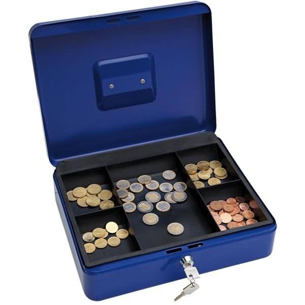 Geldkassette Gr. 4 30,0x24,0x9,0cm blau