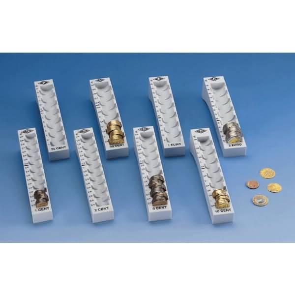 Münzrille 2 Cent lichtgrau