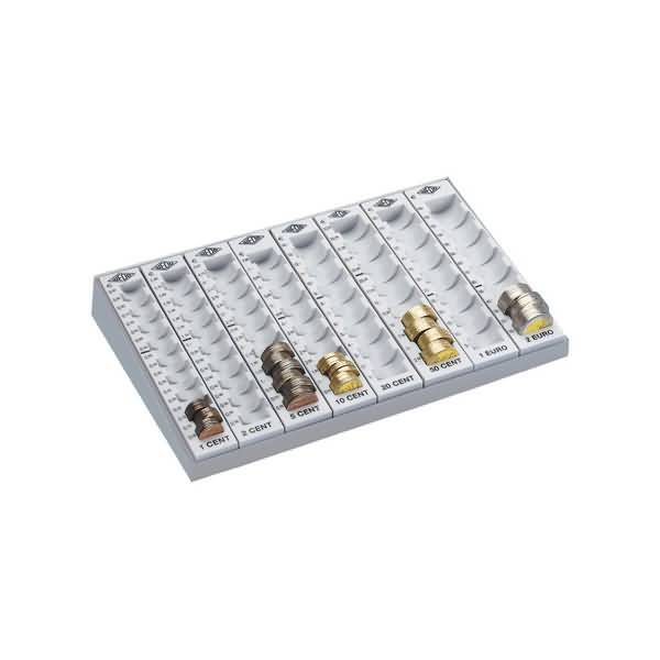 Münzzählbrett 279x188x45mm lichtgrau