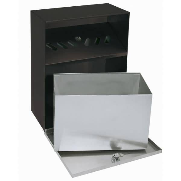 Wandascher mit Dach grau/schwarz