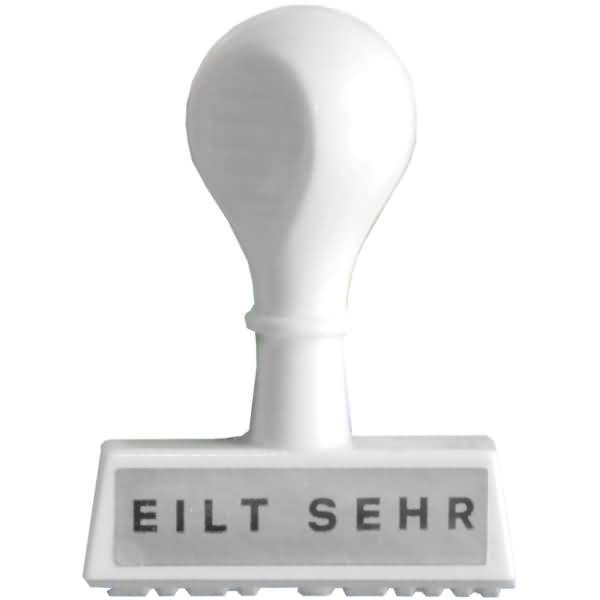 Textstempel -Eilt sehr-