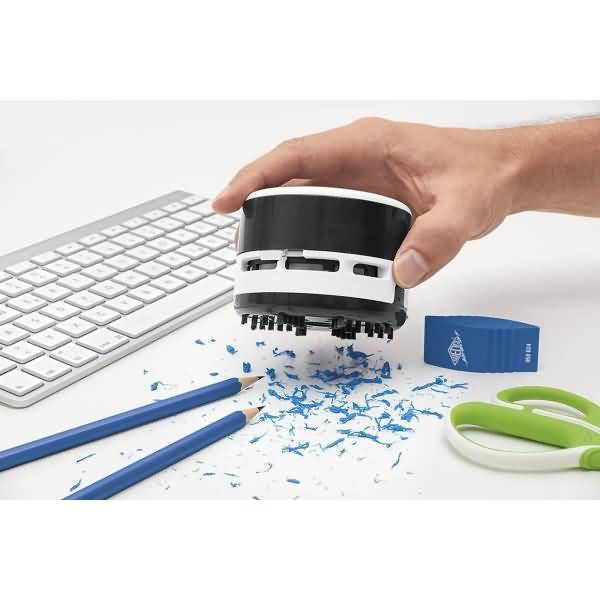 Tischstaubsauger incl. Batterien schwarz/weiß