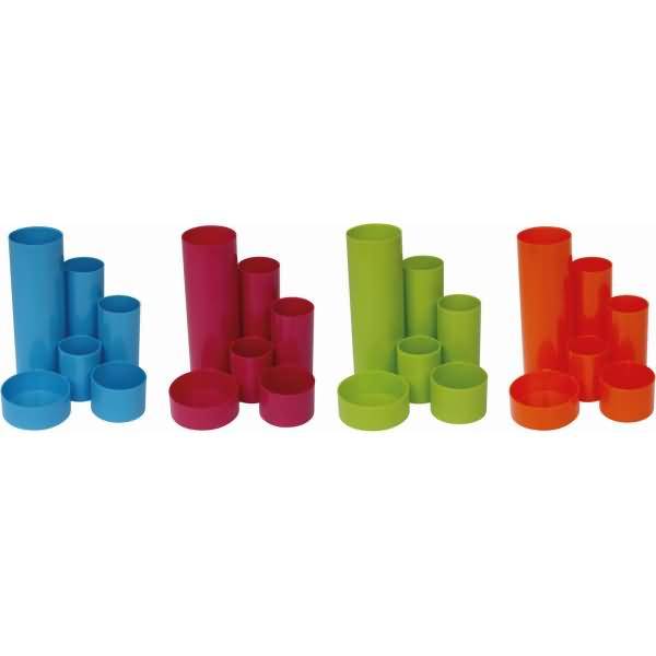 Schreibtischbutler Junior 6 Röhren Bright Colours farbig sortiert