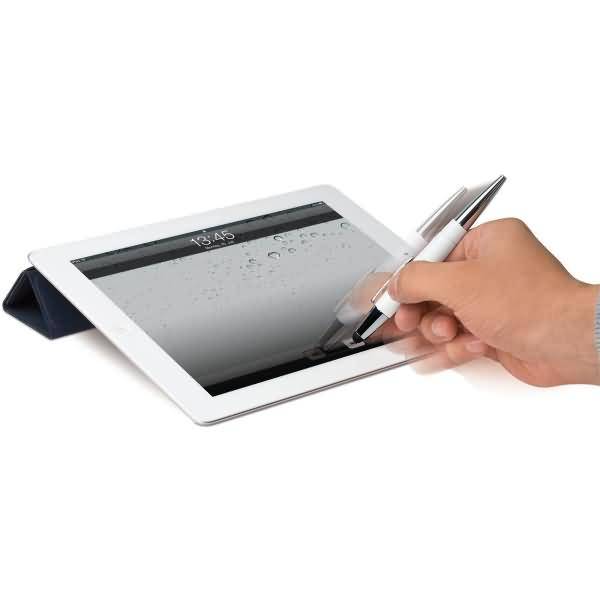 Kugelschreiber Pioneer mit Touchpen weiß