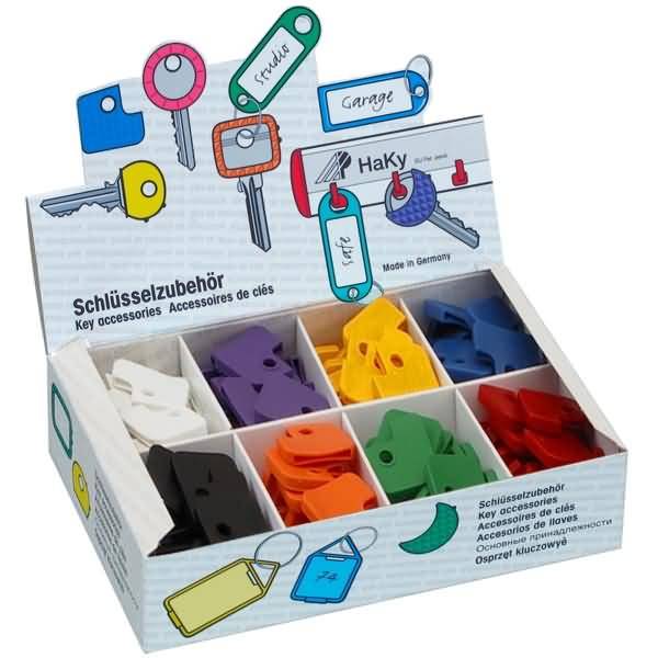 Schlüsselkennringe 2,7x3cm farbig sortiert VE=200 Stück