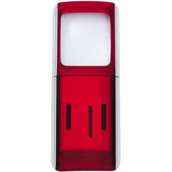 Lupe eckig beleuchtet incl. Batterien farbig sortiert