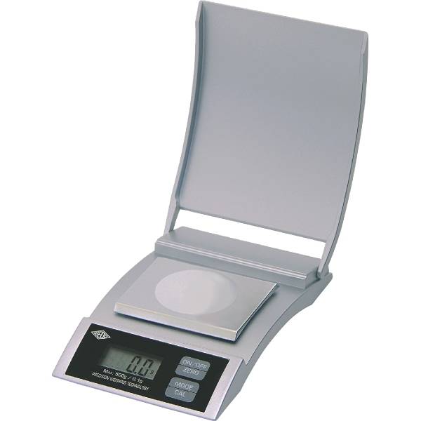 Elektronische Präzisionstaschenwaage Precision 500 silber