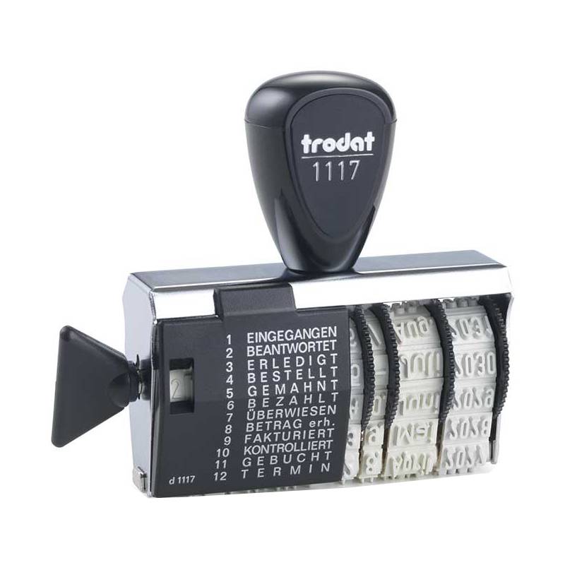 trodat Wortbandstempel 1117, mit Datum