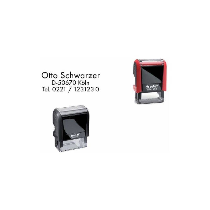 trodat Textstempelautomat Printy 4910 4.0, 3-zeilig, rot