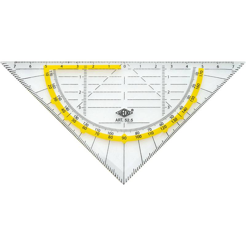 WEDO Geometriedreieck Standard, Hypotenuse 160 mm