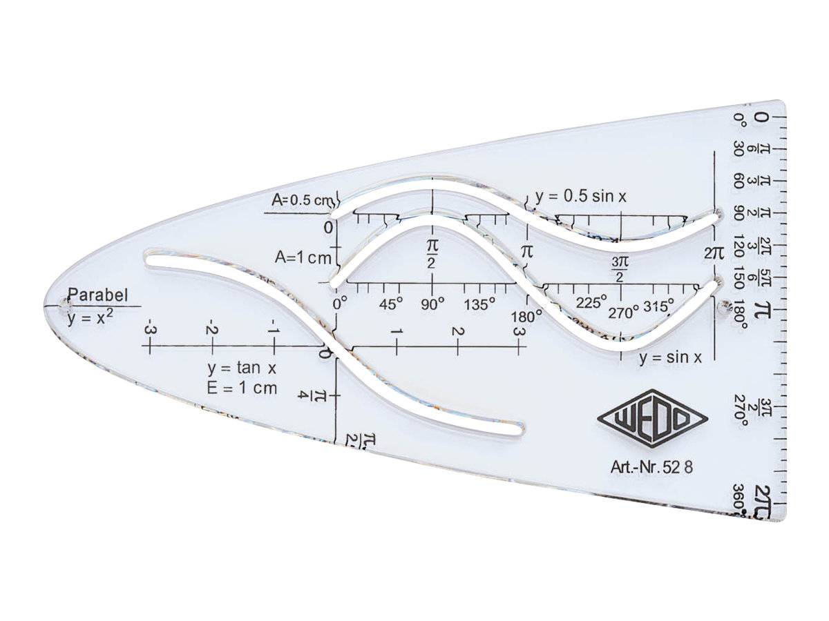 WEDO - Schablone - Parabel - durchsichtig - Polystyrol
