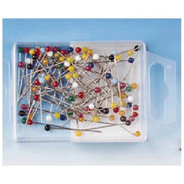 Buntkopf-Stecknadel 3x30mm VE=100 Stück farbig sortiert