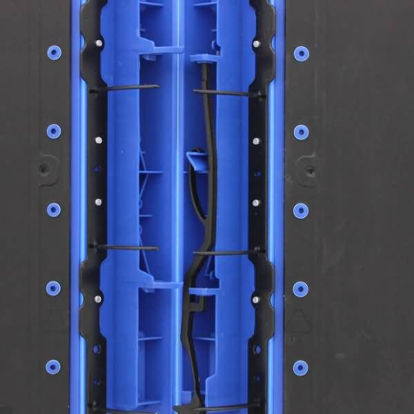 Präsentationsordner Ergogrip A4 50mm 4 Ringe schwarz/blau