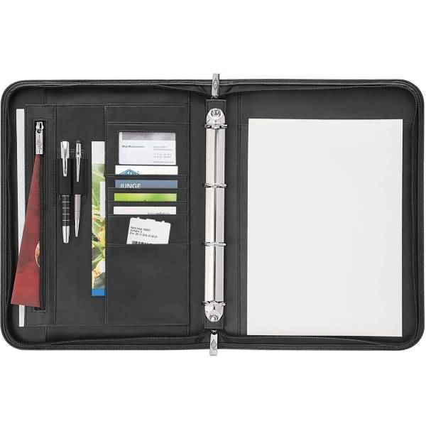 Konferenzmappe Accento A4 mit Block schwarz