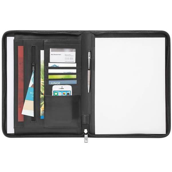 Wedo 58 64301, Leder, Schwarz, 5 Taschen, Visitenkarte, Papier, 255 mm, 45 mm