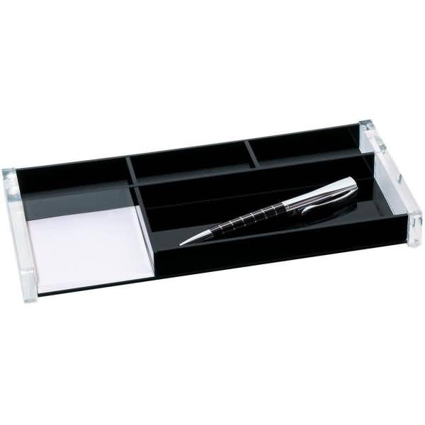 Stiftschale Exclusiv Acryl glasklar schwarz