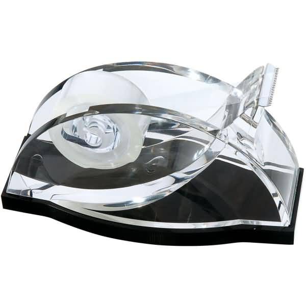 Klebebandabroller Exclusiv Acryl 33m:19mm glasklar schwarz