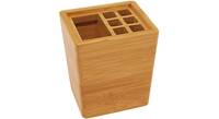 Wedo 061407 - Bote portalápices de bambú, color marrón, 96 mm, 85 mm, 108 mm
