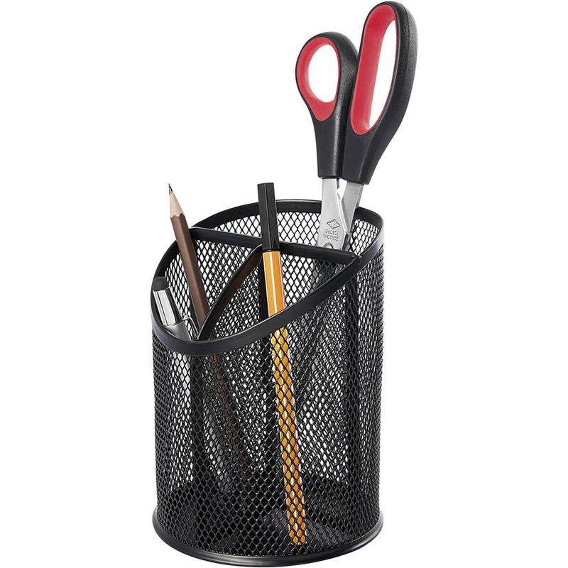 WEDO Stifteköcher Office, aus Drahtmetall, 3 Fächer, schwarz