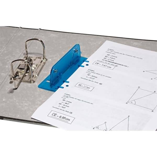 Taschenlocher 8cm Kunststoff blau