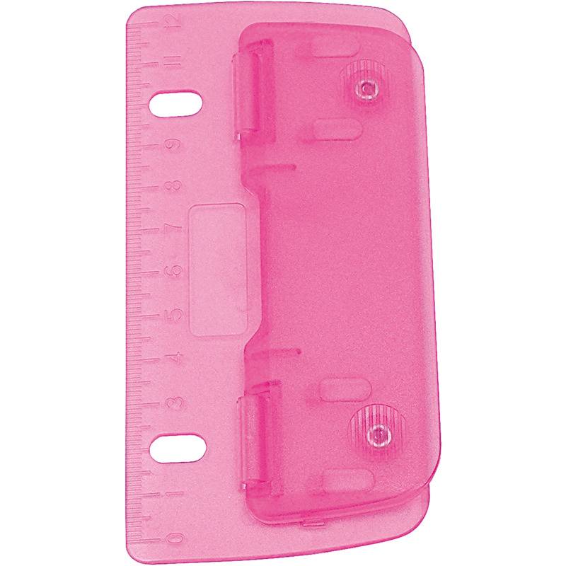 WEDO Taschenlocher, Stanzleistung: 3 Blatt, ICE pink